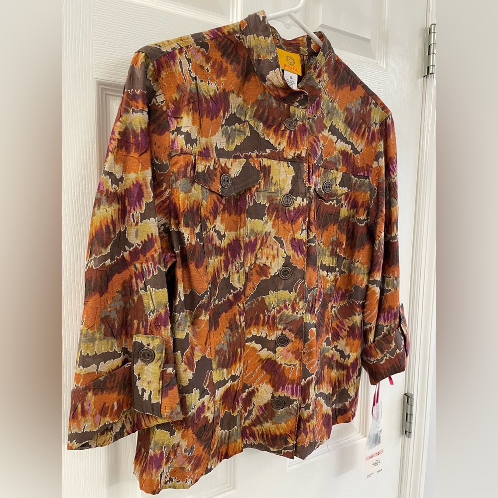 NWT Ruby Rd. Colorful Patterned Jacket - Picture 6 of 7